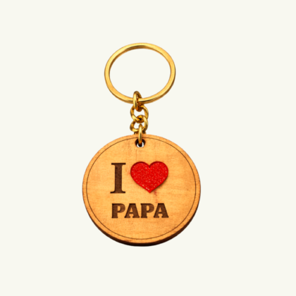 I Love Papa Keychain – Father Gift Key Ring | Dad Appreciation Gift | Cute Key Holder