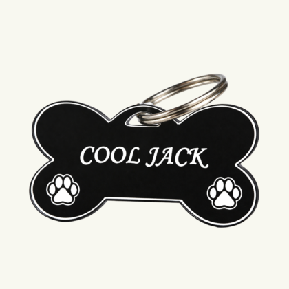 Acrylic Engraved Dog Tag – Personalized Pet ID Tag | Durable Lightweight Dog Collar Tag