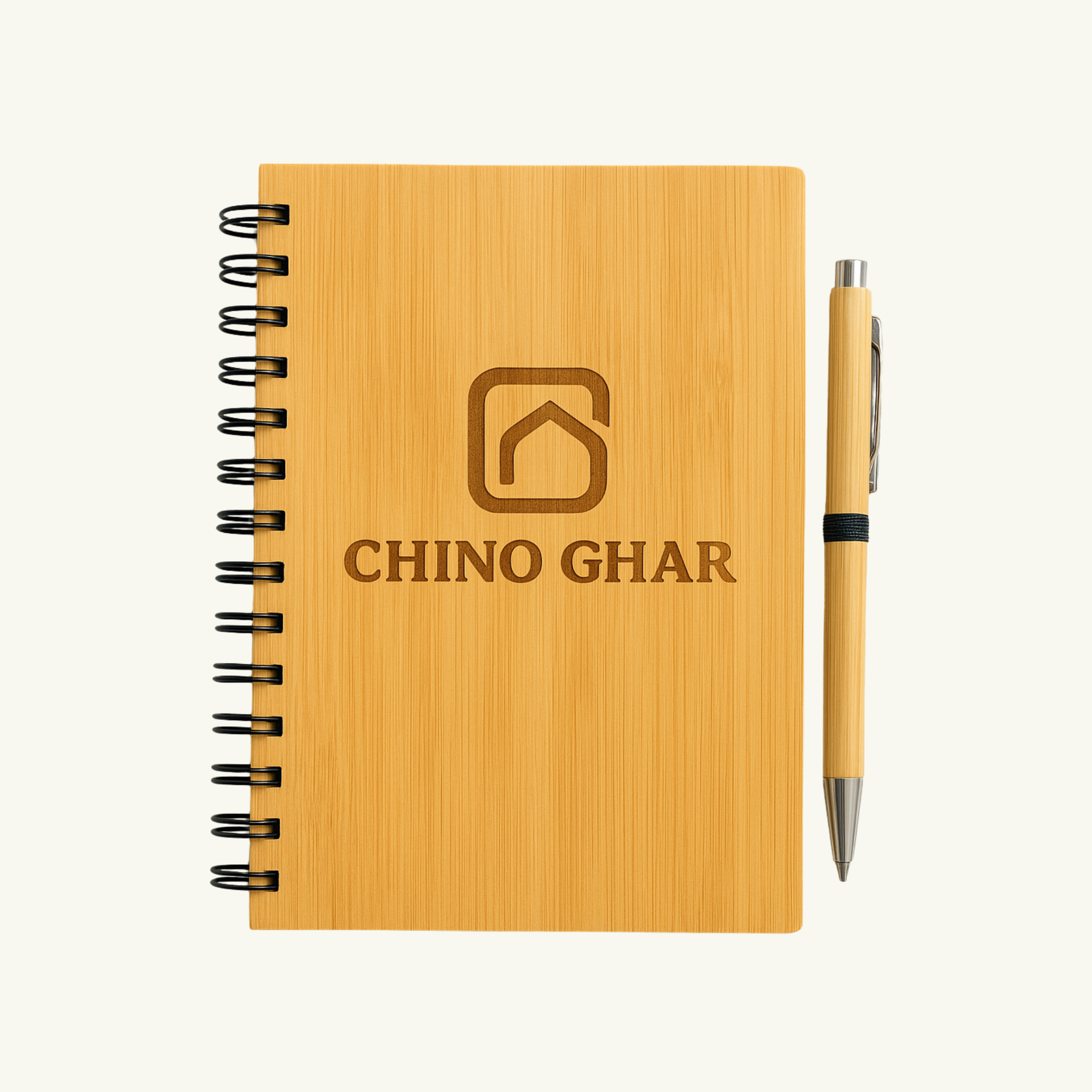 Customized Bamboo Diary with Pen – Eco-Friendly Bamboo Notebook | Personalized Office Gift Set - Image 6