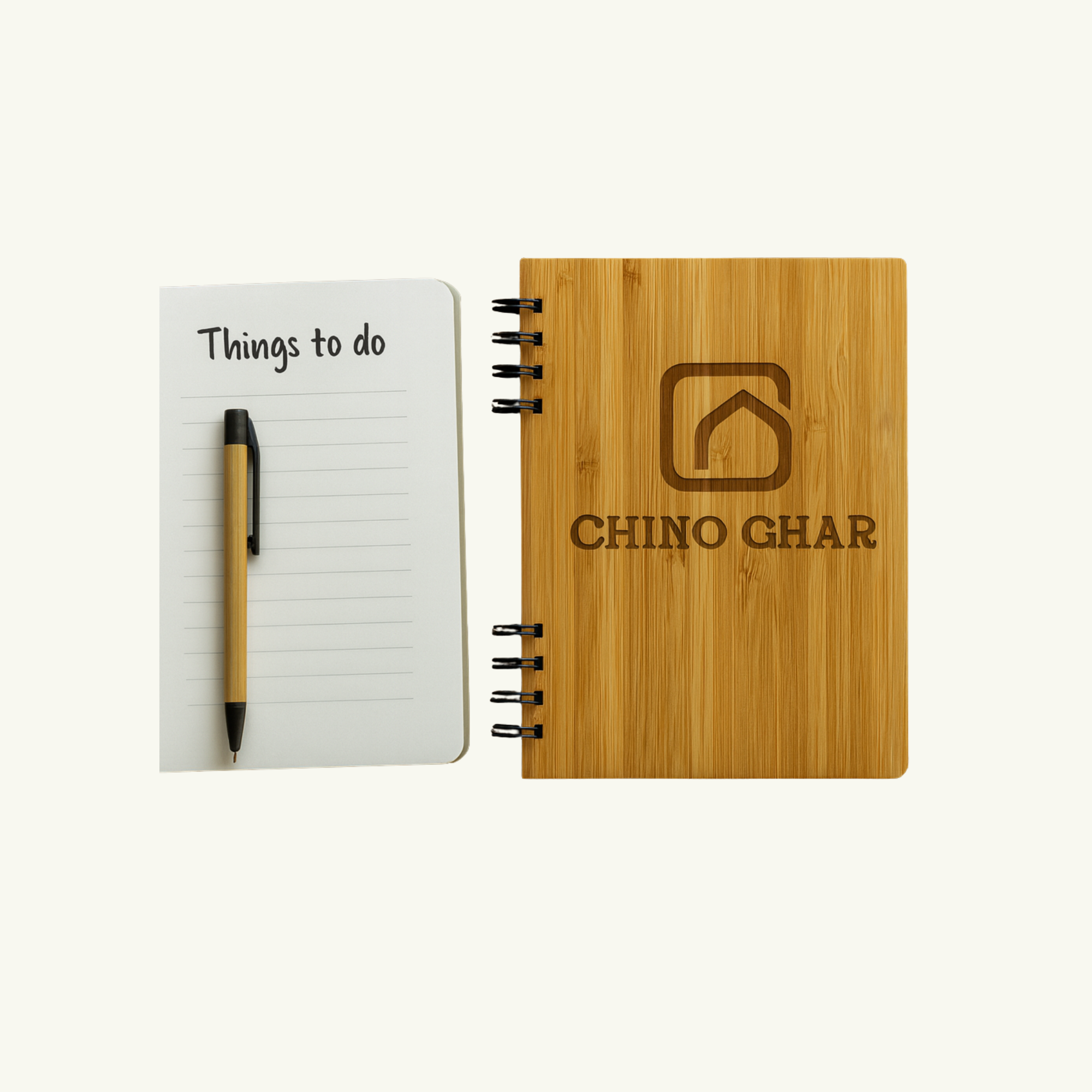 Customized Bamboo Diary with Pen – Eco-Friendly Bamboo Notebook | Personalized Office Gift Set - Image 5
