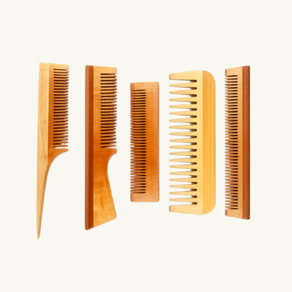 Premium Neem Wood Hair Comb – Anti-Dandruff Natural Wooden Comb for Hair Growth |Eco-Friendly Scalp Massage Comb for Men & Women