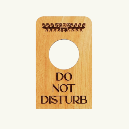 Premium Wooden Do Not Disturb Door Hanger | Eco-Friendly Natural Wood Sign | Office Hotel Privacy Tag | Travel Room Sign | Minimalist Door Tag Decor